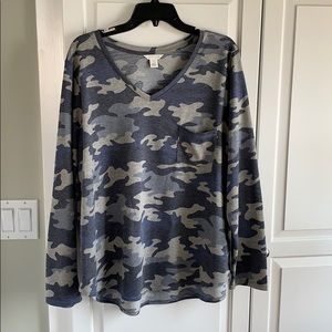 Caslon Cammo Print Shirt